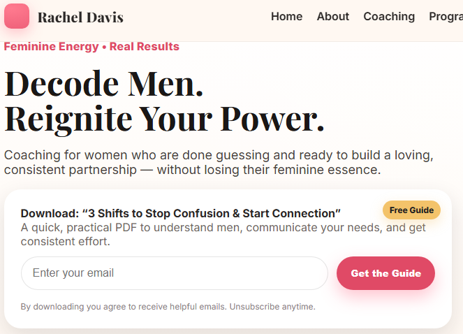 intimate lifestyle coach